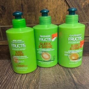 Garnier Fructis Sleek & Shine Leave-In Conditioning Cream - Green